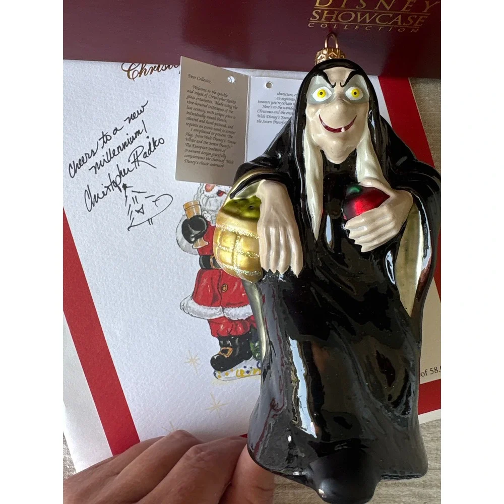 Christopher Radko Signed Limited Edition Disney Snow White Ornament Set Box
